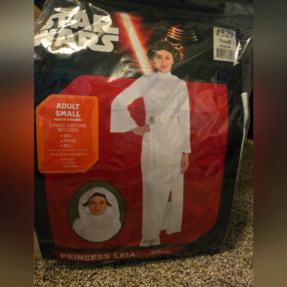 Adult Halloween Costume-Princess Leia, size Small
